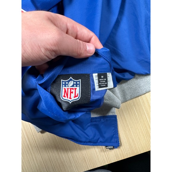 NFL New York Giants American Football Team Hoodie Mens Medium Gray Full Zip - Picture 5 of 7